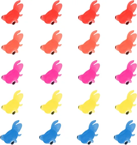 Vista 5 de 20pcs Goldfish Pet Fish para gato juguete – Mini Goldfish natación en el agua – Novedad impermeable niño juguete de natación