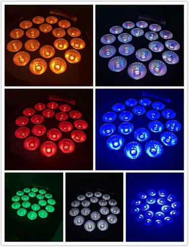 Vista 4 de 4 set etapa par luz 18pcs 4 en 1 RGBW LED no impermeable LED par luz