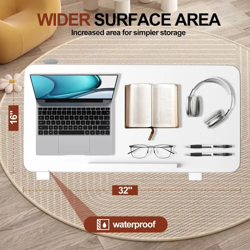 Vista 4 de Escritorio portátil de pie neumático portátil para laptop, carrito rodante de altura ajustable, mesa inclinable de 26 a 37 pulgadas, mesa de trabajo