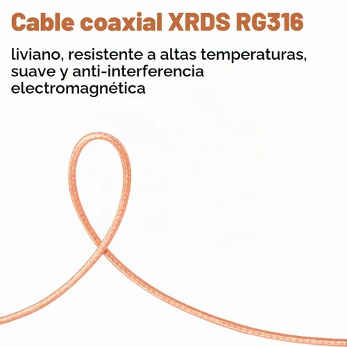 Vista 4 de XRDS -RF Cables BNC 1 pie 2 piezas, Cable BNC macho de 50 ohmios RG316 para antenas de escáneres de antena, radios ham portátiles, etc.