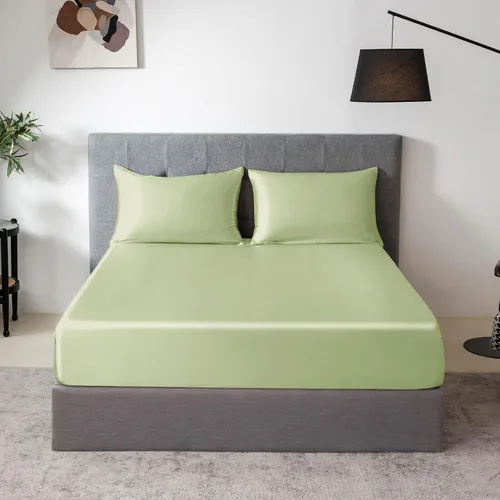 Vista 16 de THXSILK Juego de sábanas bajeras de 100% seda de morera, 3 piezas de seda 7A+, transpirable, suave, sábana bajera de 16 pulgadas de profundidad, 2