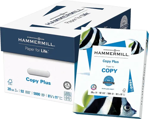 Vista 9 de Hammermill Papel para impresora, 20 lb Copy Plus, 8.5 x 11 - 1 resma (500 hojas) - 92 brillante, 105007R