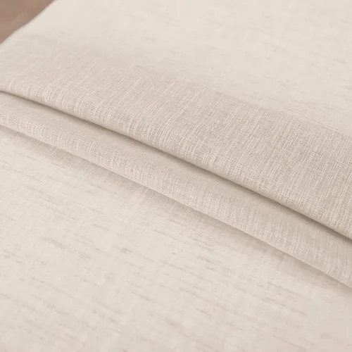 Vista 5 de Cortinas de 24 pulgadas para ventanas de cocina, juego de 2 paquetes de cortinas de café, cortinas traslúcidas color beige crema para ventanas