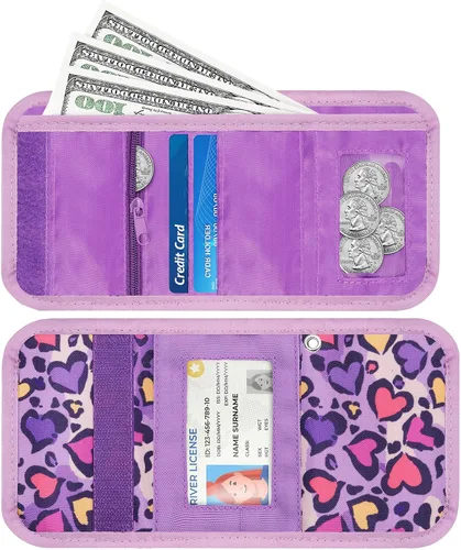 Vista 4 de Cartera infantil para niñas y niños, Leopardo-Púrpura, Moderno