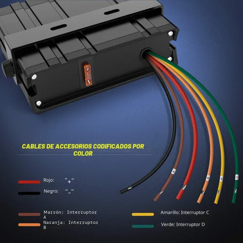 Vista 2 de Nilight Caja de Interruptores Basculantes de 4 Posiciones Panel de Conmutación SPST 12V 24V 20A 40Amp Máx para Automóviles Coches Vehículos Barcos