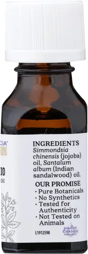 Vista 7 de Aura Cacia, Sándalo indio con aceite de jojoba, 0.5 onzas líquidas