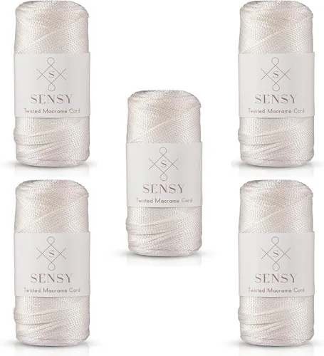 Vista 169 de Sensy Premium 2mm 229.5 metros de cuerda de poliéster 100% cordón de polipropileno Cordón de macramé 2mm Cordón para bolso de crochet Hilo