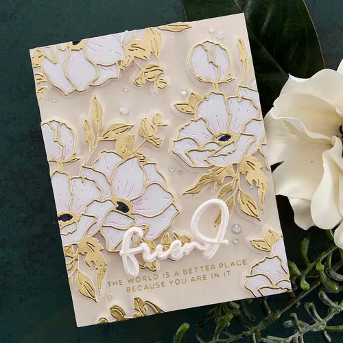 Vista 4 de SPELLBINDERS PAPERCRAFTS, INC Spellbinders Etched Dies por Yana Smakula-Wonderful Script-Anemone Blooms, gris