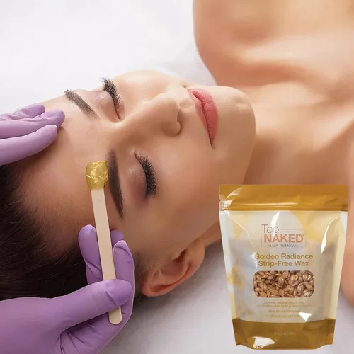 Vista 5 de Too Naked Hair Removal Golden Radiance - Cera sin tiras, increíble elasticidad con consistencia de gel, hipoalergénica para áreas sensibles, sin