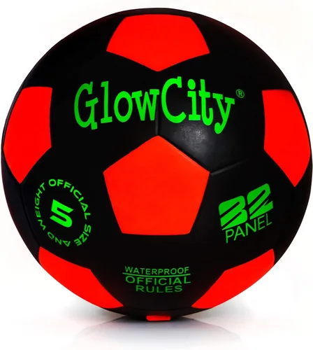 Vista 10 de GlowCity Balón de fútbol que brilla en la oscuridad - Tamaños 3, 4, 5 para niños, adolescentes y adultos - Balón de fútbol que se ilumina con 2