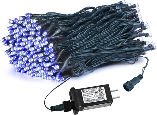 Vista 14 de weillsnow Luces de Halloween Moradas y Naranjas, 200 LED 66 Pies con Enchufe Luces de Cadena de Halloween Impermeables, 8 Modos con Memoria