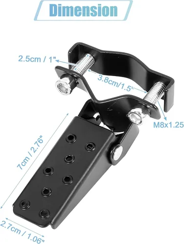 Vista 2 de F FIERCE CYCLE 1 par 0.315 in acero inoxidable universal motocicleta plegable trasero reposapiés estribera pedal peg bicicleta bicicleta ciclismo
