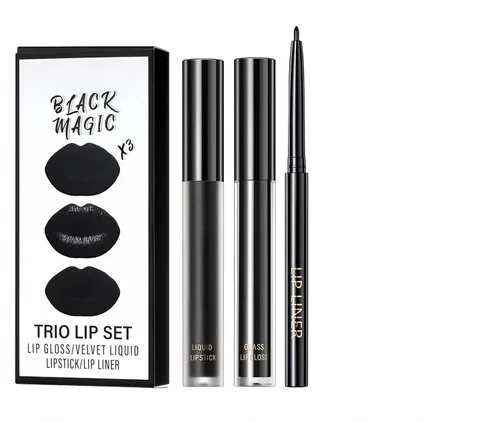 Vista 11 de MAEPEOR Kit de labios todo en uno, 3 en 1, delineador de labios suave y lápiz labial con lápiz labial líquido de terciopelo mate, brillo labial