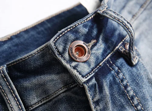 Vista 5 de XIMXIMMTIAN Jeans rectos para hombre, estilo motociclista, desgastados, desgastados, desgastados, rectos