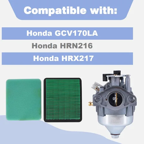 Vista 2 de 16100-Z9L-811 Kit de carburador con filtro de aire para Honda GCV170LA HRN216 HRX217 Modelo Cortacésped Pulverizador de empuje de alta presión