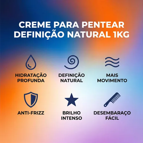 Vista 5 de Salon Line - Linha Creme para Pentear - Definicao Natural 1000 Gr
