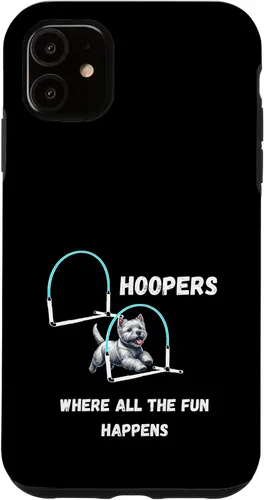 Vista 6 de iPhone 14 Pro Max Dog Agility - Dog Hoopers - toda la diversión pasa con Westie Case