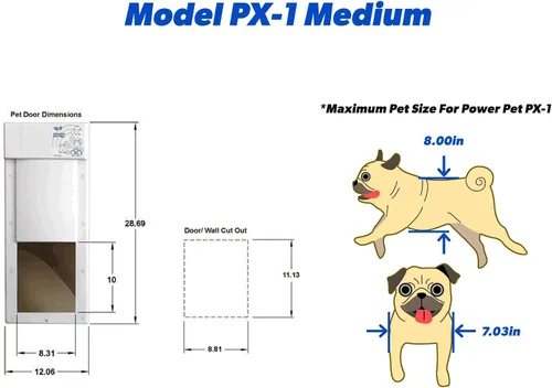 Vista 7 de High Tech Pet - Puerta electrónica automática para mascotas de High Tech Pet – Puerta para perro operada por mascotas, alta seguridad, hermética