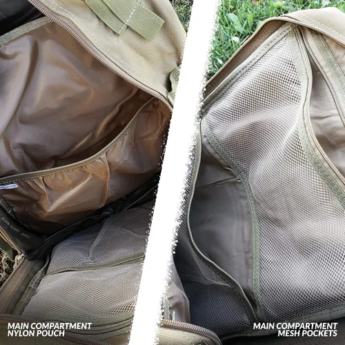 Vista 8 de Mochila táctica expedicionaria 50L - Bolsa Molle grande Negro
