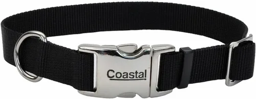 Vista 28 de Coastal Collar de perro ajustable para mascotas con hebilla de metal, cómodo collar de perro resistente a la decoloración con cierre a presión Negro