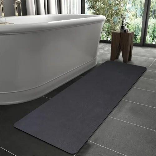 Vista 26 de Tierra de Diatomeas Tapete de Baño Alfombras de Baño Súper Absorbente Secado Rápido Antideslizante Tapete de Baño Delgado Tapetes de Piso de Baño