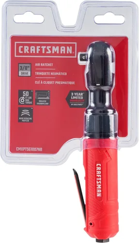 Vista 10 de CRAFTSMAN Llave de trinquete neumática de 3/8 pulgadas, par máximo 50 ft-lbs, mango aislado, interruptor de fácil acceso, 4.4 SCFM a 90 PSI