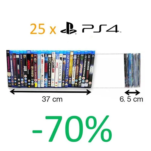 Vista 7 de Tarifold Protective Storage Sleeve for Video Game, Space for Cover, 1 inch Closing Flap, 25Pack (10270)