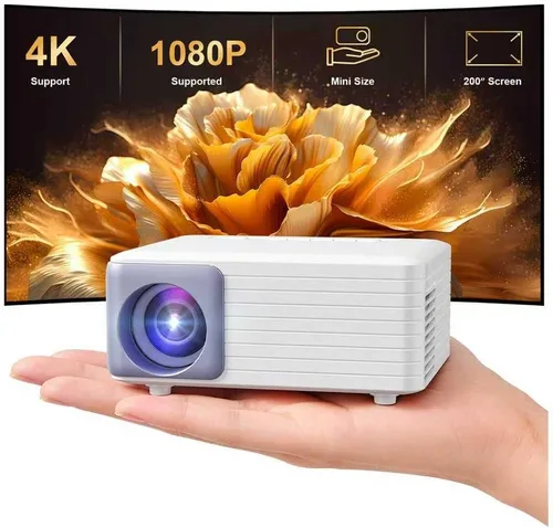 Vista 9 de Mini proyector inteligente, proyector portátil 1080P 4K