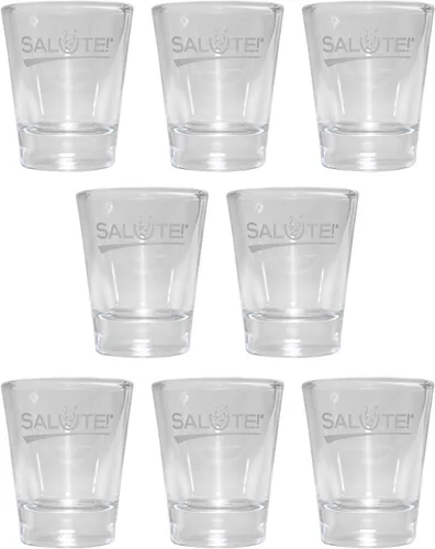 Vista 9 de Salute! Vasos de chupito de fondo pesado medido de 1.5 oz para cocina y bar - Juego (4)