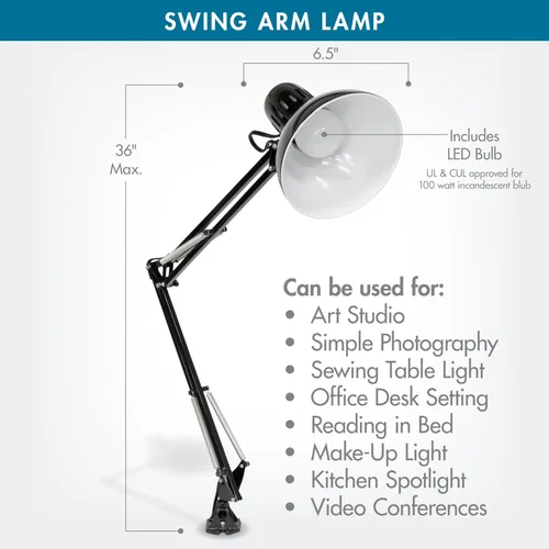 Vista 3 de Studio Designs Lámpara con brazo giratorio con foco CFL de 13 w