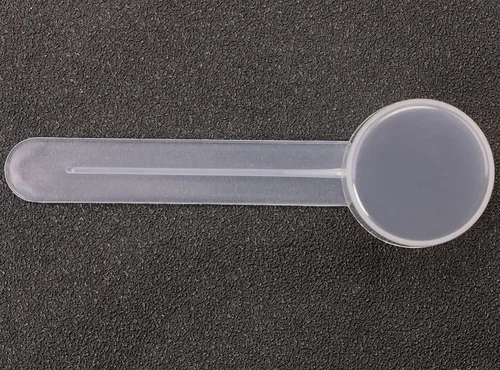 Vista 4 de ONLYKXY 10 cucharas medidoras de plástico transparente de mango largo, cucharas de leche en polvo, cucharas, herramientas de cocina (0.18 oz)
