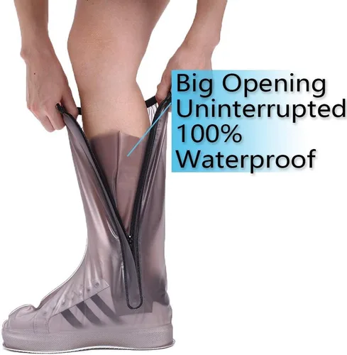 Vista 2 de Funda impermeable para botas, repetible y duradera, anti-esquí, protector de pierna de 17 pulgadas, protector de pierna de alta portátil, transporte