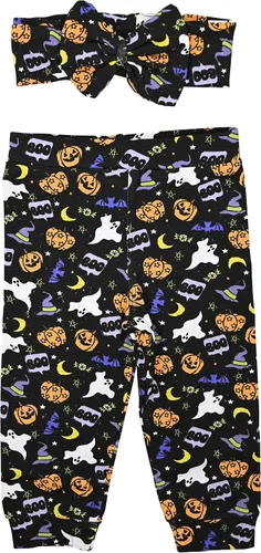 Vista 6 de Traje unisex de 2 piezas bordado Haunt It Layette para bebé, Haunt It