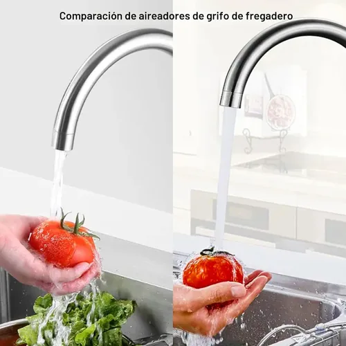 Vista 5 de Aireador de Grifo con Rosca Hembra Cromado de Latón Macizo Aireadores de Grifo de Cocina y Filtro de Fregadero de Baño, Aireador de 55/64 pulgadas