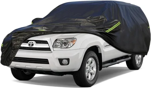 Vista 38 de KouKou Funda impermeable para automóvil SUV adecuada para BMW X1 de 2009 a 2025, 7 capas a prueba de viento para todo tipo de clima, cubierta