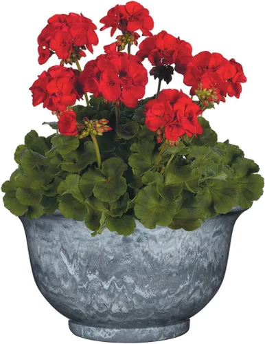 Vista 3 de Classic Home and Garden - Maceta veneciana profunda de 12.5 pulgadas, granito gris