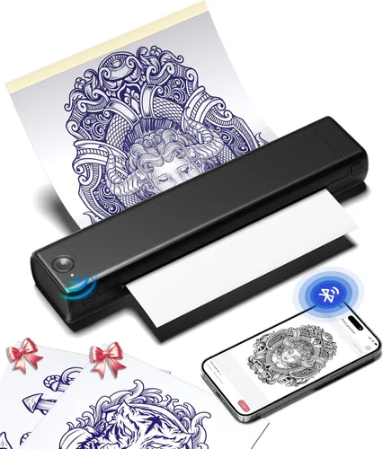 Vista 10 de Phomemo M08F Tattoo Stencil Printer, Bluetooth, Multi-Size Printing