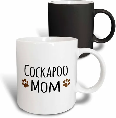 Vista 11 de 3dRose Cockapoo Dog Mom - Taza de 11 onzas, color negro