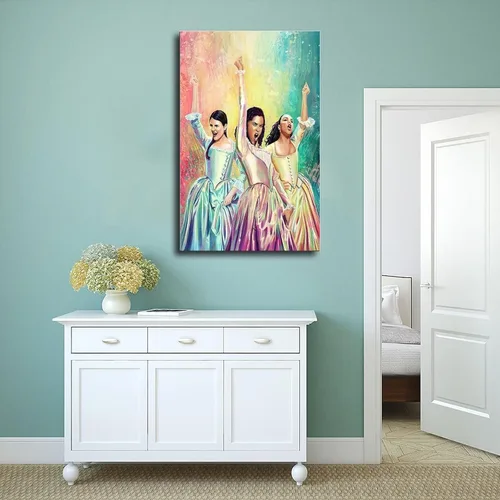 Vista 4 de Shruan Hamilton - Póster animado de Schuyler Sisters en lienzo para decoración de dormitorio, paisaje deportivo, oficina, habitación, regalo, sin