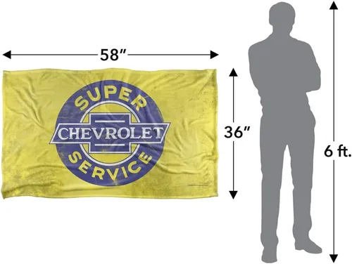 Vista 5 de Manta Chevrolet, 36 x 58 pulgadas, súper suave al tacto sedoso