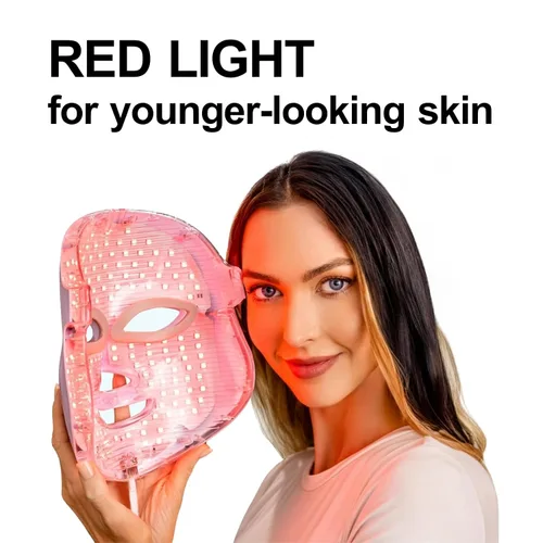 Vista 5 de Tratamiento facial Angel Kiss luz verde, azul, roja, terapia con fotónes, LED, tratamiento facial de belleza, cuidado de la piel fototerapia