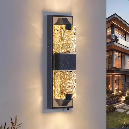 Vista 20 de Luz de pared inteligente para exteriores, RGB, App y Alexa, dorado