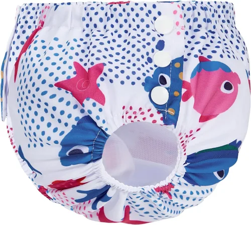 Vista 5 de Century Star Pañales de natación reutilizables para bebés, pañales de natación para niños y niñas, pantalones de natación lavables