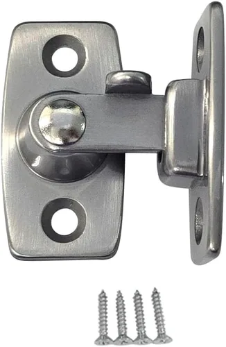 Vista 15 de Pestillo de puerta de latón macizo forjado pesado, hebilla de cierre de puerta de ángulo recto de 90 grados para puertas y ventanas, pequeño, 1.75