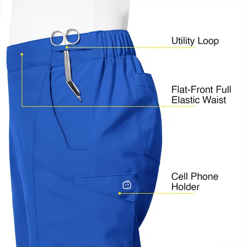 Vista 3 de WonderWink Petite - Pantalón elástico completo para mujer