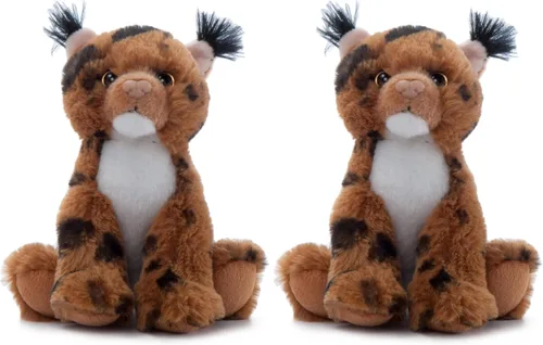 Vista 5 de The Petting Zoo Bobcat - Peluche de peluche, regalos para niños, animales salvajes del zoológico de Babiez, juguete de peluche Bobcat de 6 pulgadas
