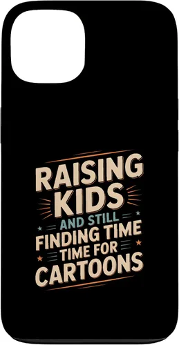 Vista 7 de Raising Kids and Still Finding Time Time for Cartoons Humor Case for iPhone XR