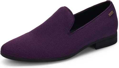 Vista 27 de UUBARIS Mocasines de vestir para hombre de esmoquin, zapatos sin cordones