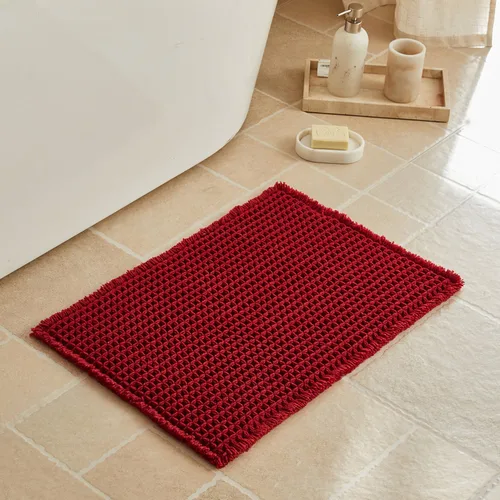 Vista 122 de Triohero Tapete de baño con diseño de gofre, tapete de baño pequeño y bohemio, antideslizante, lavable, ultra suave, súper absorbente, de secado