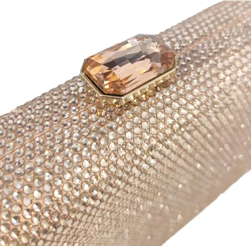 Vista 5 de Boutique De FGG Elegantes bolsas de noche de cristal para mujer caja de fiesta formal bolso de mano para boda diamantes de imitación bolso de novia